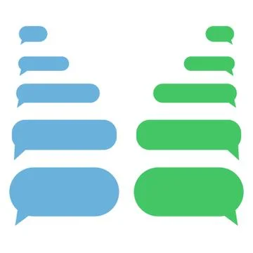 Message bubbles set. Empty messaging boxes template in flat style Stock Illustration