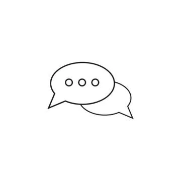 Message bubbles thin line icon, chat outline vector logo illustr Stock Illustration