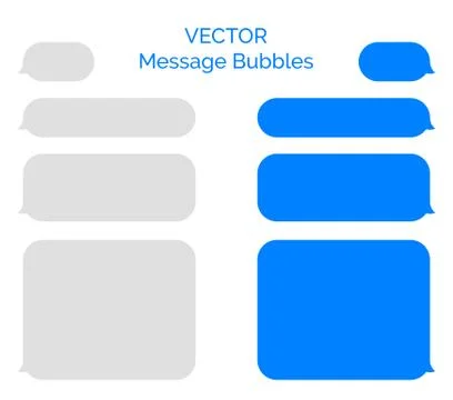 Message bubbles vector icons for chat. Vector message bubbles design template Stock-Illustration