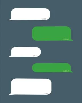 Message bubbles vector icons for chat. Vector imessage bubbles design template イラスト素材