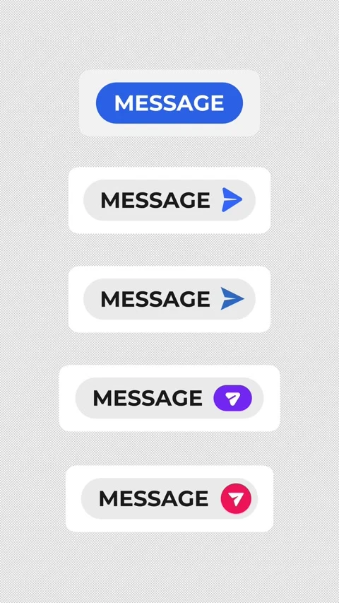 Message Button Animation Pack Alpha Channel Vertical 4K Stock Footage 336558960