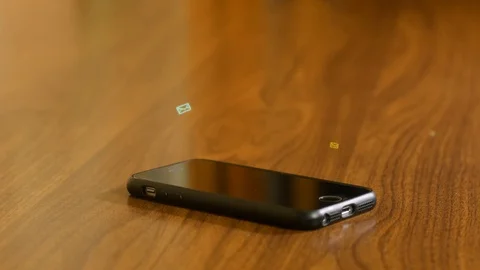 The message came to the phone Stock Footage 128593404