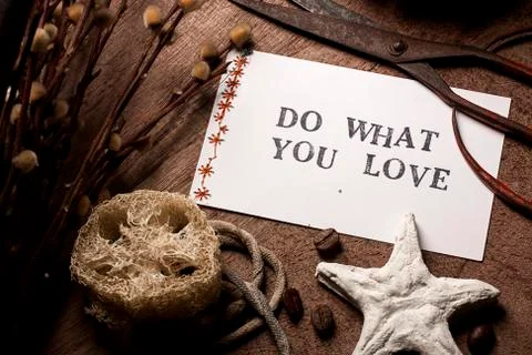 Message card with all the elements of a rural nature. Stock Photos