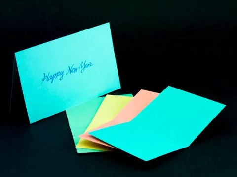 Message Card for Your Family and Friends; Happy Hew Year Stock Photos
