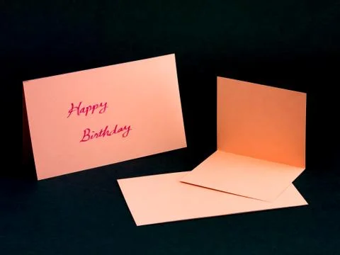 Message Card for Your Family and Friends; Happy Birthday Stock Photos