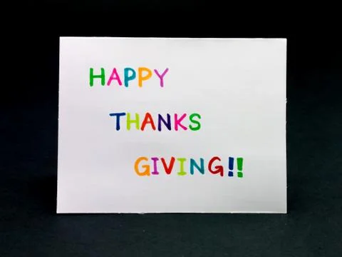 Message Card for Your Family and Friends; Happy Thanksgiving Stock Photos