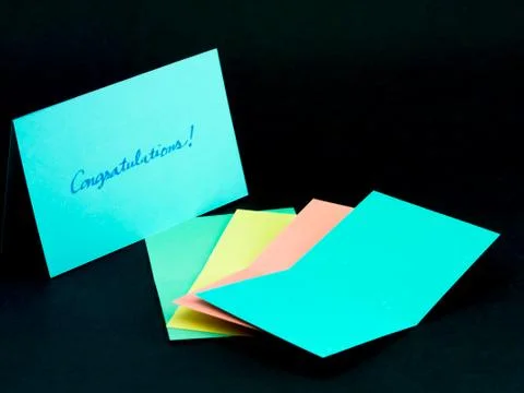 Message Card for Your Family and Friends; Congratulations! Stock Photos