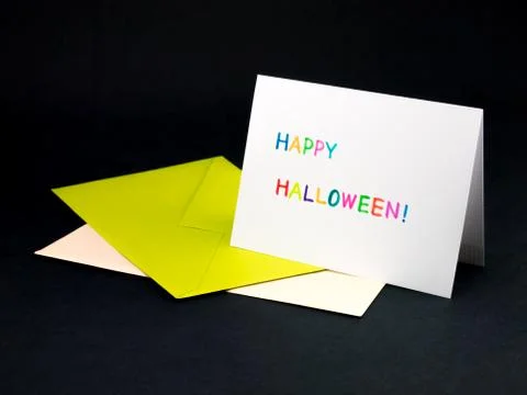Message Card for Your Family and Friends; Halloween Stock Photos