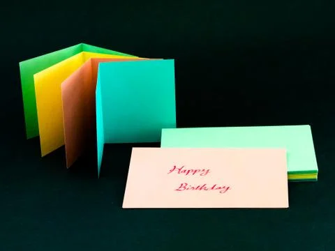 Message Card for Your Family and Friends; Happy Birthday Stock Photos