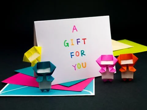 Message Card for Your Family and Friends; A Gift for You Stock Photos