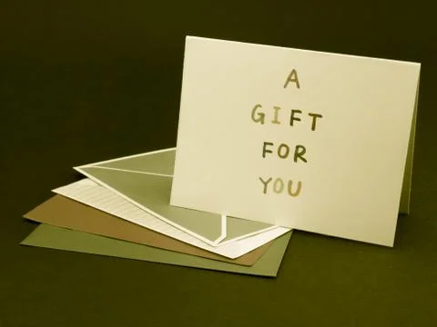 Message Card for Your Family and Friends; A Gift for You Stock Photos