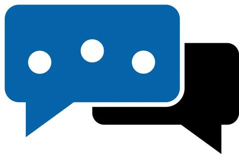 Message chart symbol, question and comments icon, bubble message color circ.. Stock Illustration