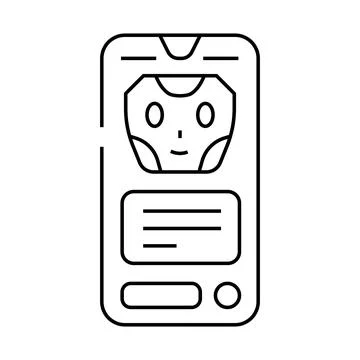 Message chat bot line icon vector illustration Stock Illustration