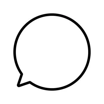 Message Chat Bubble Outline Icon Isolated Vector Illustration Stock Illustration