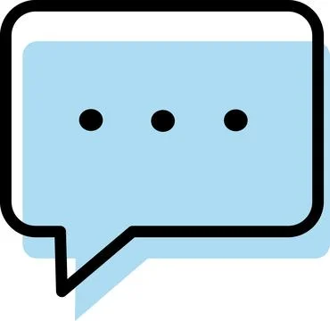 Message chat bubble for user communication Иллюстрация
