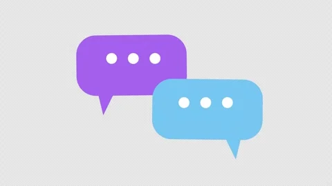 Message chat bubbles icon concept loop animation video with alpha channel Stock Footage 310643948