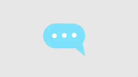 Message chat bubbles typing icon concept loop animation video with alpha ch.. Stock Footage 309076280