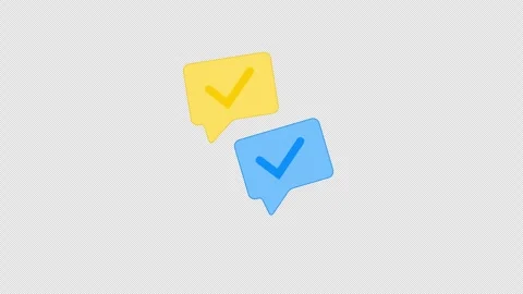 Message chat bubbles typing icon concept loop animation video with alpha ch.. Stock Footage 310493968