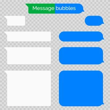 Message chat bubbles vector icons for messenger. Vector design template for m Stock-Illustration