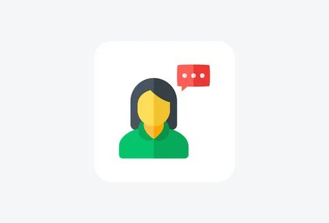 Message, chat fully editable vector fill icon Illustrazione stock