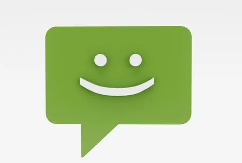 Message chat icon 3d illustration minimal rendering on Chelsea Cucumber bac.. Stock Illustration