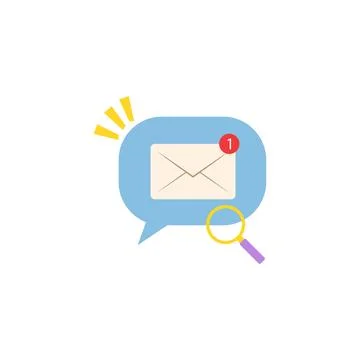 Message chat icon. email icon with notification Stock Illustration