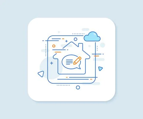 Message chat line icon. Speech bubble sign. Vector Stock Illustration