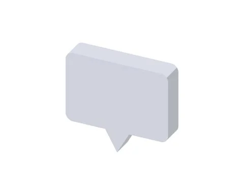 Message, chat, speech bubble, talk, dialog isometric flat icon. 3d vector col 스톡 일러스트
