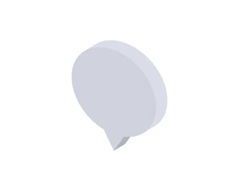 Message, chat, speech bubble, talk, dialog isometric flat icon. 3d vector col Illustrazione stock