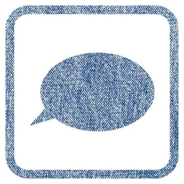 Message Cloud Fabric Textured Icon Stock Illustration