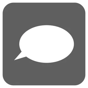 Message Cloud Flat Squared Vector Icon 스톡 일러스트