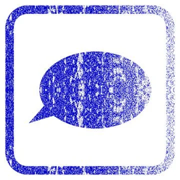 Message Cloud Framed Textured Icon 스톡 일러스트