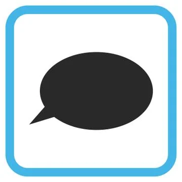 Message Cloud Glyph Icon In a Frame Ilustración de archivo