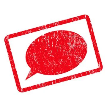 Message Cloud Icon Rubber Stamp 스톡 일러스트