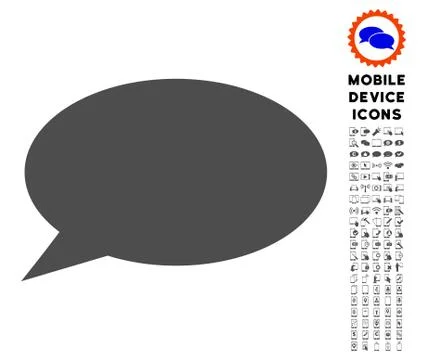 Message Cloud Icon with Set Stockillustratie