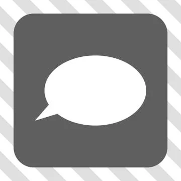 Message Cloud Rounded Square Button Illustrazione stock