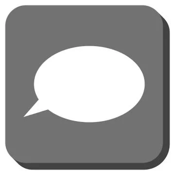 Message Cloud Rounded Square Glyph Icon 스톡 일러스트