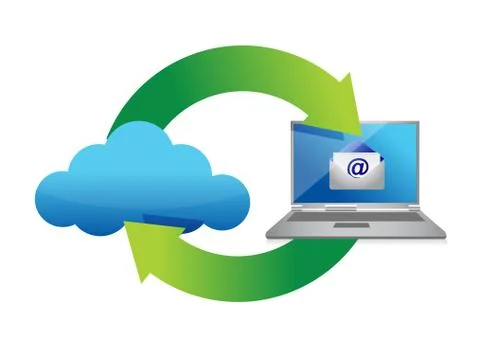 Message cloud storage 스톡 일러스트