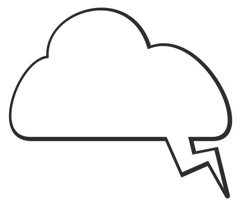 Message cloud template. Shouting bubble in comic style Stockillustratie
