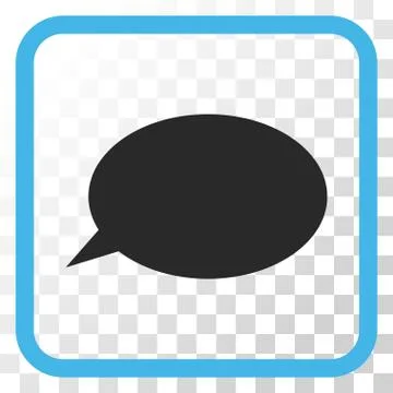 Message Cloud Vector Icon In a Frame 스톡 일러스트