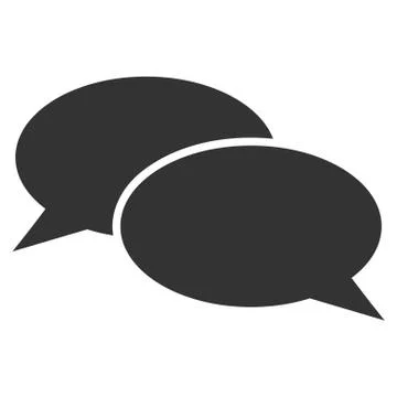 Message Clouds Flat Vector Icon Stock Illustration