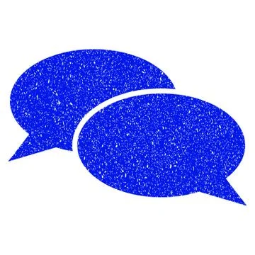 Message Clouds Grunge Icon Stock Illustration