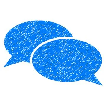 Message Clouds Grunge Icon Stock Illustration