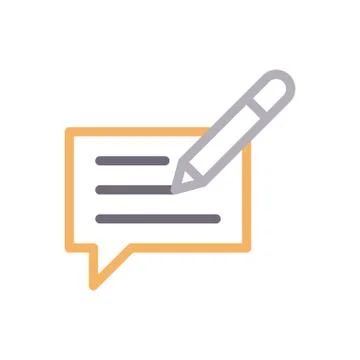 Message color line icon 스톡 일러스트