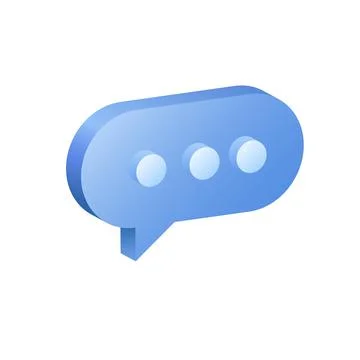 Message, Comment or Speech Bubble. Blue Isolated Item Illustrazione stock