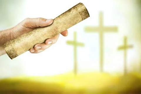 The message from the cross Stock Photos