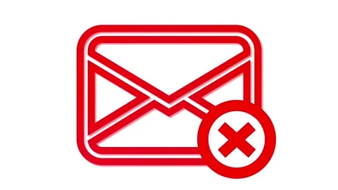 Message deletion or error icon Stock Footage 276675407