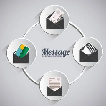 Message design Stock Illustration