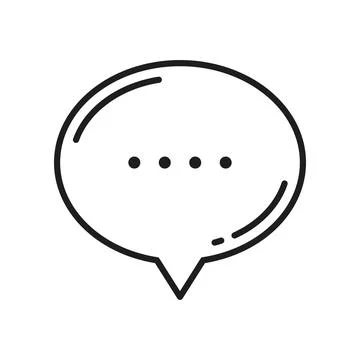 Message dialog doodle, speech bubble abstract memo Illustrazione stock