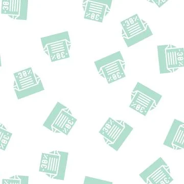 Message with discount glyph vector seamless pattern Illustrazione stock